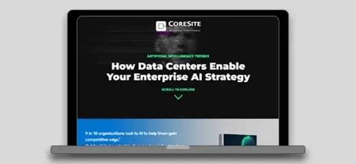 Thumbnail image of the CoreSite artificial intelligence (AI) white paper.