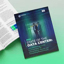 A thumbnail image showing the cover of the 2023 State of the Data Center Report.